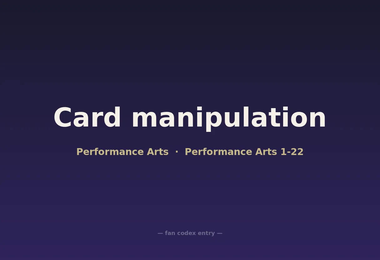 Card manipulation