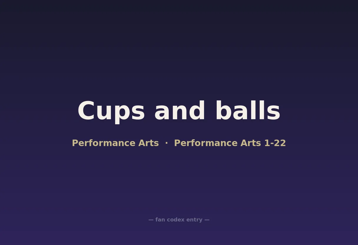 Cups and balls